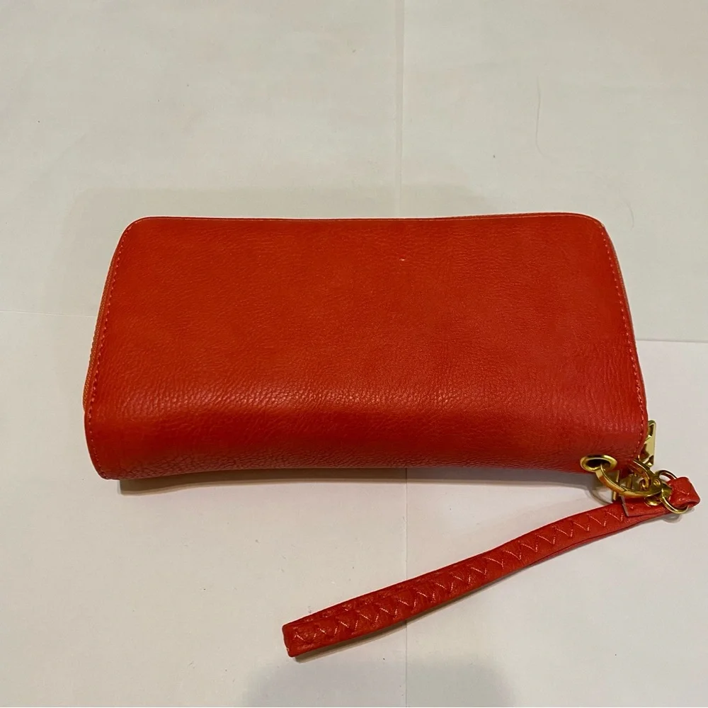 Michael Kors Coral Wristlet with Gold Accents
